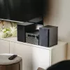 Mini Hi-Fi stereosistema Adler AD 1917 — Bluetooth V5.3, CD/USB/MP3, 2×25W RMS, FM imtuvas, 4 juostų ekvalaizeris, AUX, juoda