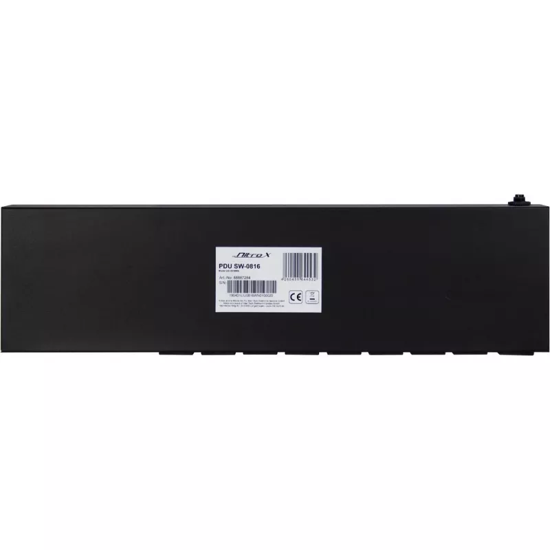 Inter-Tech SW-0816 maitinimo skirstymo įrenginys (PDU) 8 kintamosios srovės lizdai Juodas