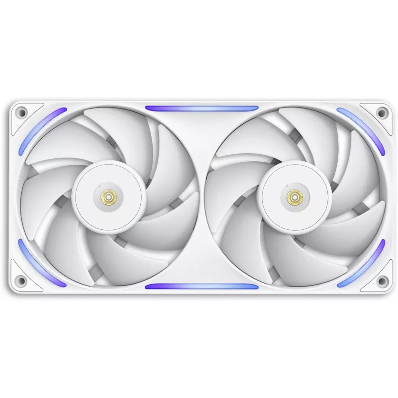 NZXT F280X RGB 140mm ARGB korpuso ventiliatoriai – balti, 2 vnt. pakuotėje