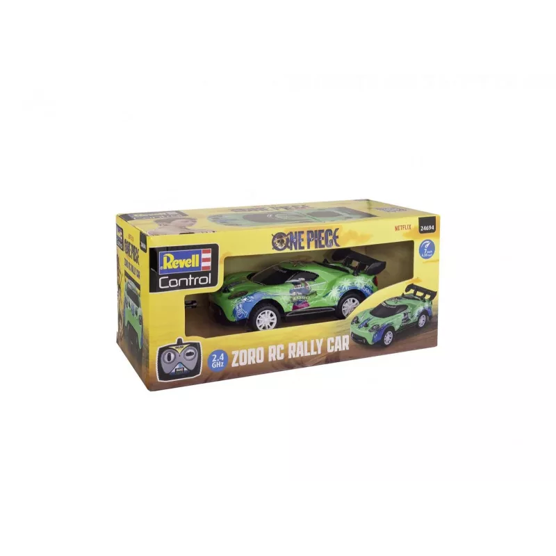 RC rally automobilis REVELL One Piece Zoro — nuotolinio valdymo modelis, kolekcinis teminis dizainas