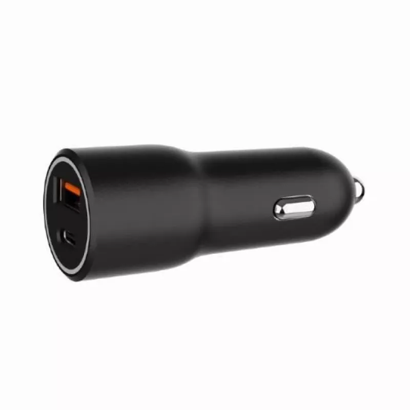 Automobilinis mobiliųjų įrenginių įkroviklis Gembird TA-UC-AC2PDQC38-CAR-01, USB-C, 38W, 12–24V, juodas
