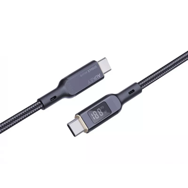 AUKEY CB-MCC102 USB laidas 1,8 m USB C juodas 480 Gbit/s