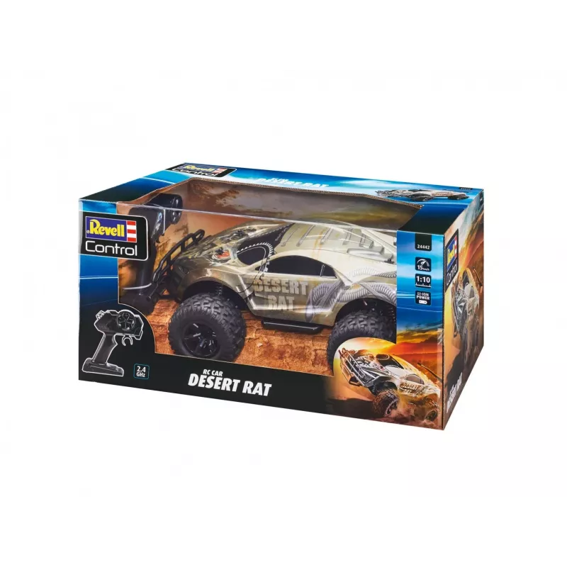 RC automobilis REVELL Desert Rat (modelis 24442) — pilkas ir juodas radijo bangomis valdomas visureigis
