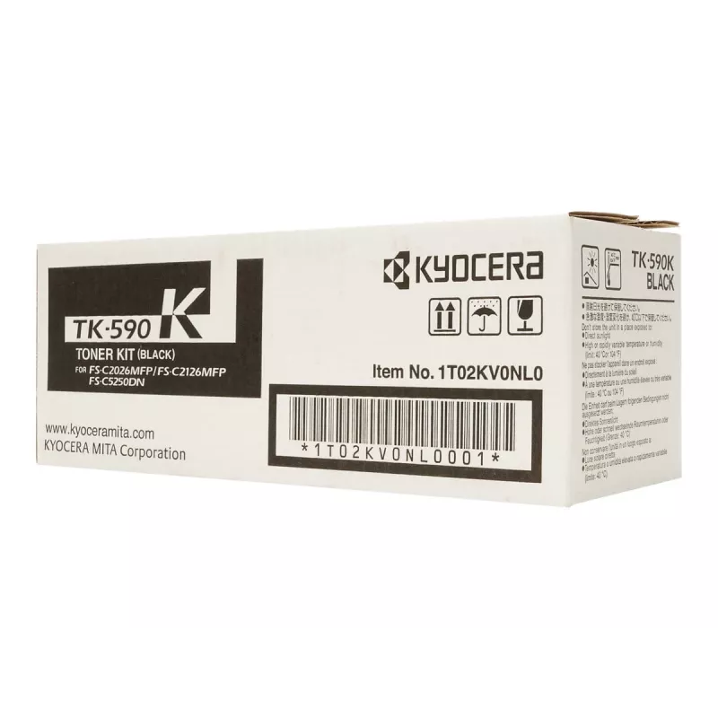 KYOCERA TK-590K dažų miltelių kasetė 1 vnt. Originali juoda