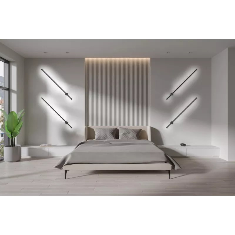 Activejet LED sieninis šviestuvas AJE-HILTON juodas NW