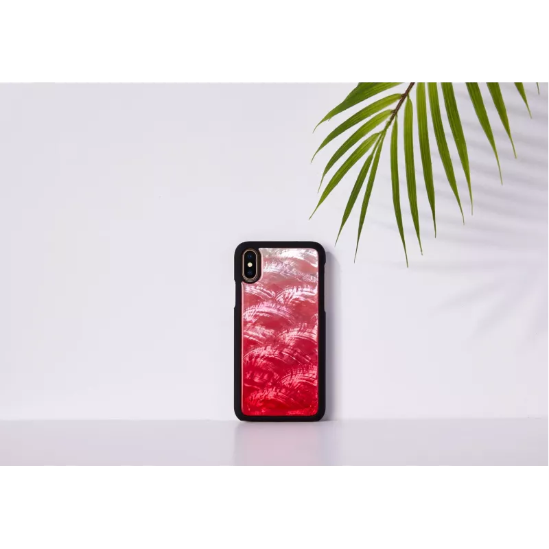 Išmaniojo telefono dėklas iKins, skirtas iPhone XS / XS S – Pink Lake ir juoda, apsauginis dangtelis