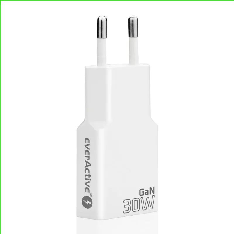 Maitinimo adapteris everActive SC-385Q Super plonas QC 4 Fast Charging — USB greitasis įkroviklis, kompaktiško dizaino