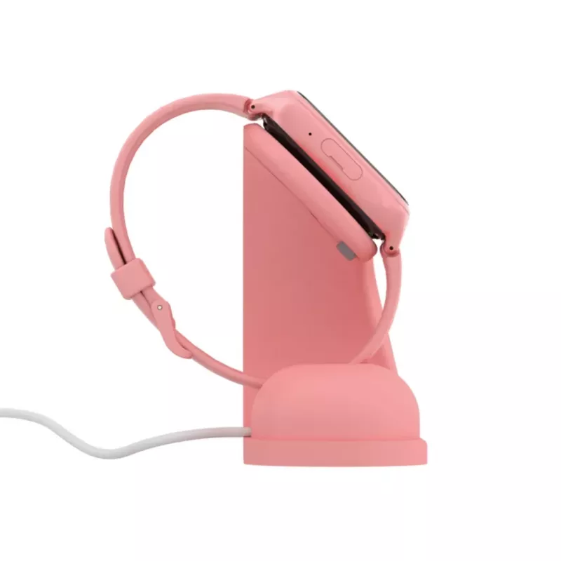 Įkrovimo stovas Stelio ST-CHS01-PK Junior rožinis – USB įkrovimo dokas telefonams ir planšetėms, vieno prievado, kompaktiškas