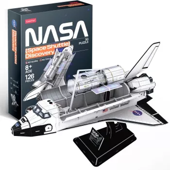 3D dėlionė Cubicfun erdvėlaivio „Discovery“ modelis 306-DS1057, kartoninis konstravimo rinkinys