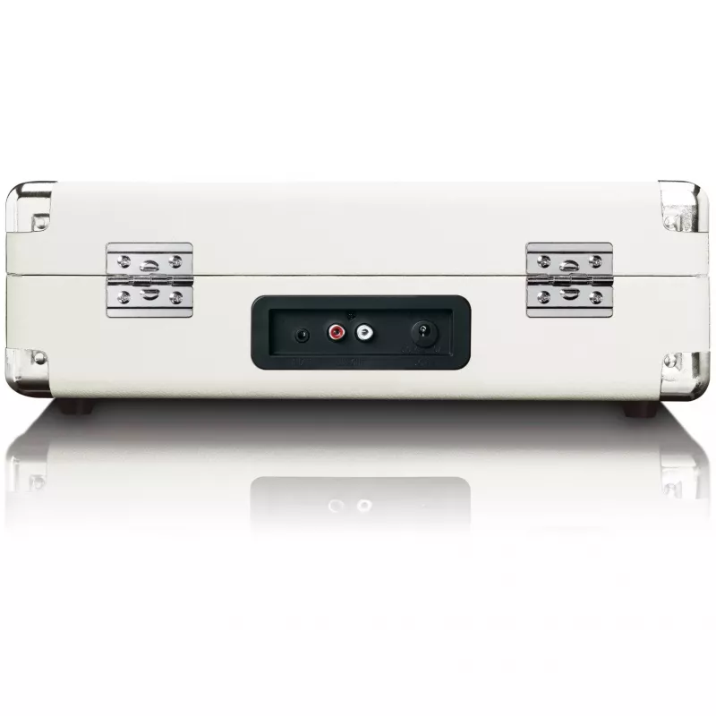 Pavarų diržo patefonas Lenco TT-115CR kreminis — lagamininis grotuvas, USB įrašymas, Bluetooth 5.0, 33/45/78 aps./min.