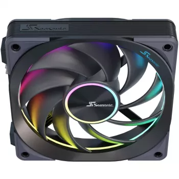 Ventiliatorius Seasonic MagFlow ARGB 12 cm 2000 RPM juodas