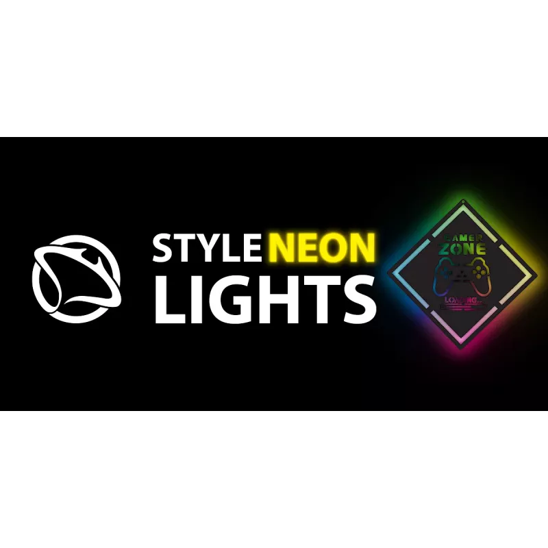 LED neoninis ženklas MANTA MASNL132RGB Style Neon Lights GAMER ZONE, RGB apšviesta sienų puošmena