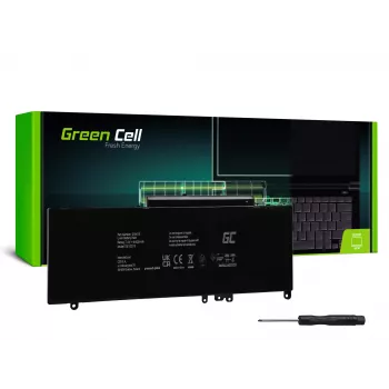 Baterija Green Cell DE102V3, skirta DELL Latitude E5250 E5450 E5550, 7.6V 6200mAh LiPo, juoda