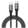 Qoltec laidas USB 2.0 C tipo USB 2.0 C tipo 100W Qc 3.0 Pd 1m juodas