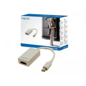 Vaizdo kabelio adapteris LOGILINK Mini DisplayPort į HDMI Type A CV0036A, 0,1 m, pilkas