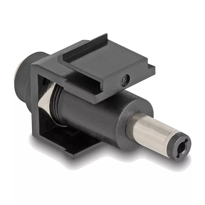 DeLOCK Keystone modulis DC 5,5 x 2,5 mm moteriškas į DC 5,5 x 2,1 mm vyriškas, juodas