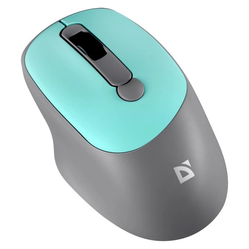 Belaidė pelė DEFENDER Silent Click C Mint 52294 — abiem rankoms tinkama, 1600 DPI, 2,4 GHz nano USB