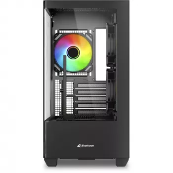 PC korpusas Sharkoon Elite Shark CM100 Tower Micro-ATX, be maitinimo bloko, juodas