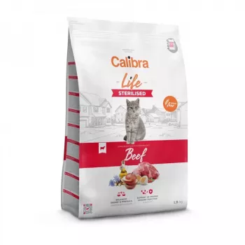CALIBRA Cat Life Sterilised Jautiena – sausas kačių maistas – 1,5 kg