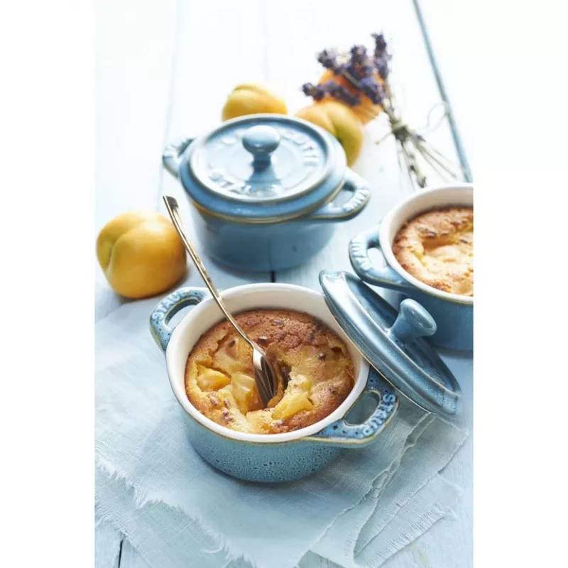 Staub Mini Cocotte apvalus, 4 vnt. - 200 ml, Antique Turquoise