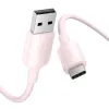 USB 2.0 A į USB-C 3A laidas Vention CTQPF 1M (rožinis)