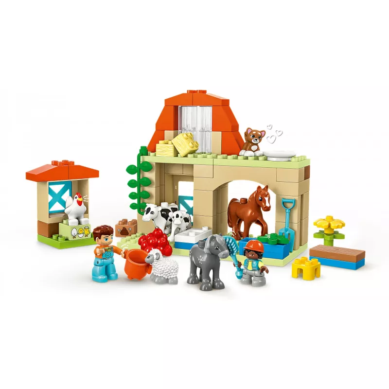 Konstruktorius LEGO DUPLO Farm Animal Care rinkinys 10416 — 74 dalys, 2 minifigūrėlės, amžius 2+
