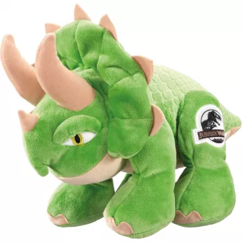 Jurassic World, Triceratops, pliušinis žaislas žalias/smėlio, 25 cm