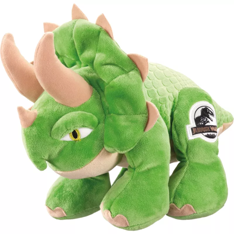 Jurassic World, Triceratops, pliušinis žaislas žalias/smėlio, 25 cm