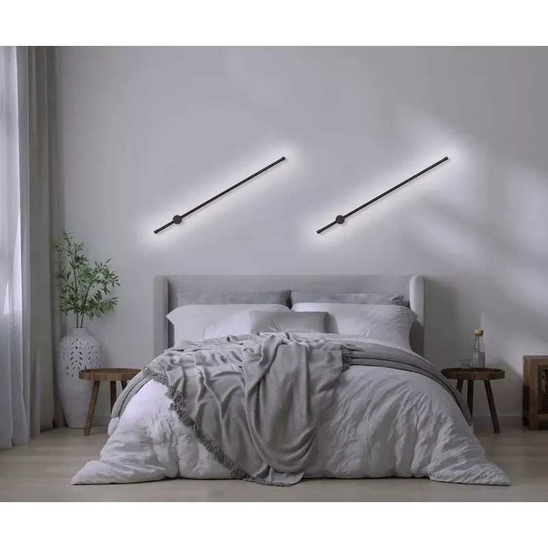 Activejet LED sieninis šviestuvas AJE-HILTON juodas NW