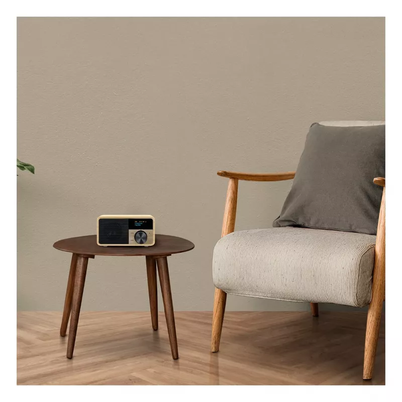 Stalinis radijo imtuvas Sangean DDR-7 Natural Wood FM AM Bluetooth, medinis korpusas, FM/AM derintuvas, Bluetooth garso srautas