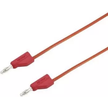 VOLTCRAFT Testavimo laidas [4 mm kištukas - 4 mm kištukas] 5 m Raudonas MSB-300 (MSB-300-5-Red)