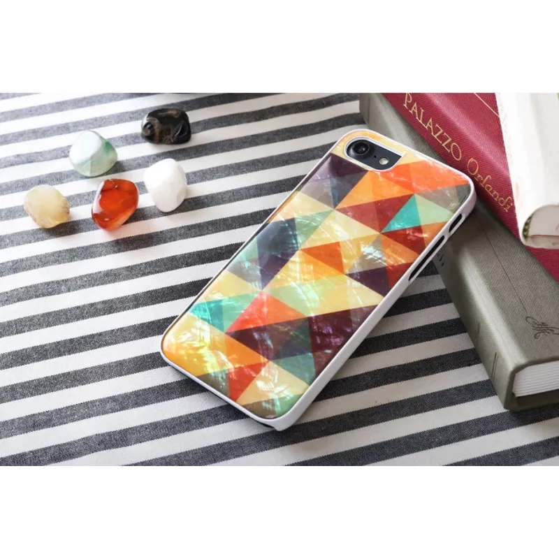 Apsauginis dėklas iKins, skirtas Apple iPhone 8/7 — mozaikinė balta