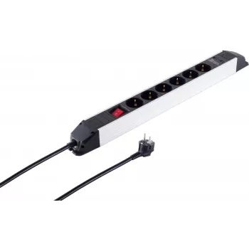 Maitinimo lizdas ShiverPeaks S/CONN 6 lizdų su USB prievadais