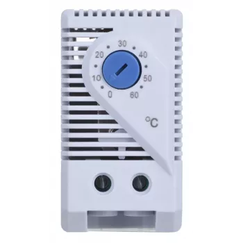 Termostatas Alantec KTS, sukamoji reguliavimo rankenėlė, IP20, plastikinis korpusas, pilkas, -45–70 °C, 60×33×43 mm