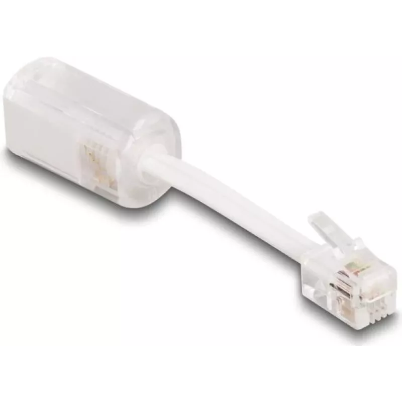 Jungties adapteris DeLOCK 88170 RJ10 0,03 m skaidrios baltos spalvos