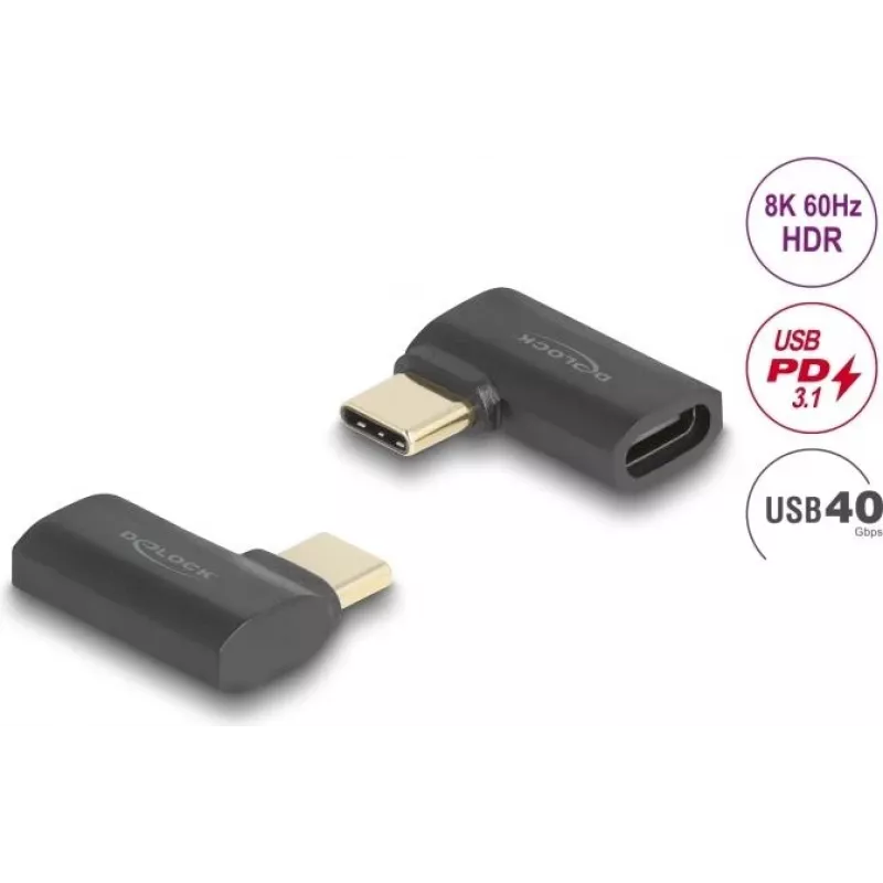 USB adapteris DeLOCK 60245 40 Gbps USB Type-C PD 3.1 240 W kampuotas