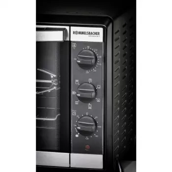 Elektrinė orkaitė Rommelsbacher BG 1550 juoda, 30 l, 80–230 °C, 7 funkcijos, grilis, 120 min laikmatis