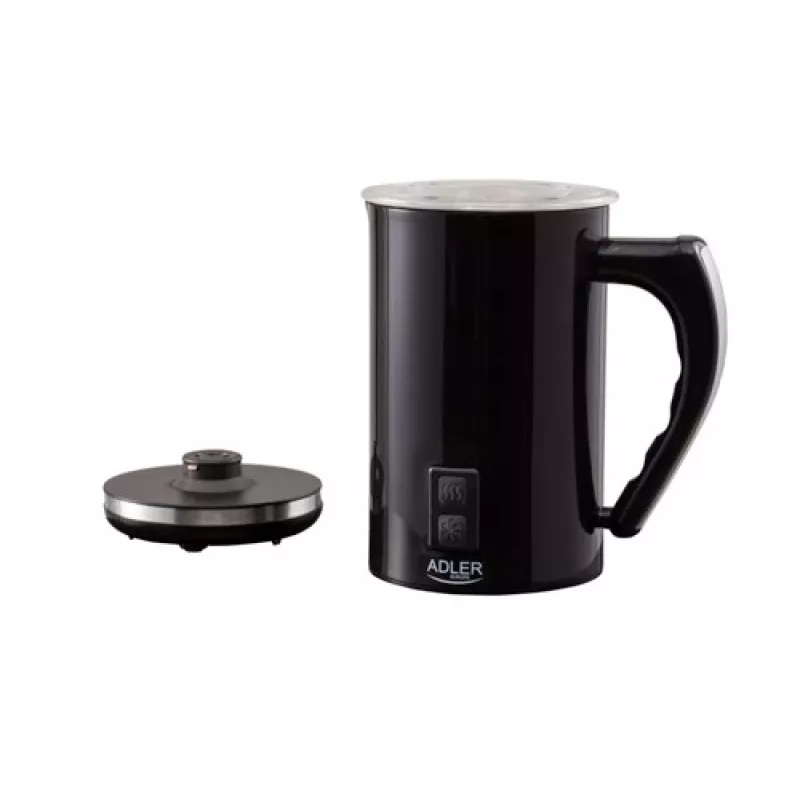Automatinis pieno putotuvas / šildytuvas Adler AD 4478 — nerūdijančio plieno dubuo, 240 ml talpa, 500 W, karštas ir šaltas