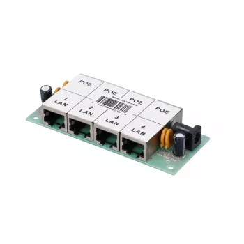 PoE injektorius Extralink 4 prievadų 4x 100Mb/s RJ45, Fast Ethernet, 48 V, be korpuso