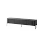 TV spintelė cama meble VERA 190x40x50 cm — matinio juodo viršaus ir rėmo