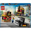 LEGO City Burger Van – maisto sunkvežimio žaislas 5 metų ir vyresniems berniukams ir mergaitėms, transporto priemonės konstravimo rinkinys su virtuvės komplektu, pardavėjo minifigūrėle ir aksesuarais