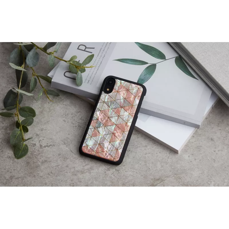 Telefono dėklas iKins skirtas iPhone XR — deimantinis raštas, juodas