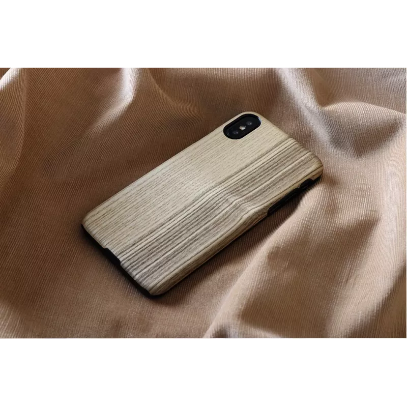 man and wood išmaniojo telefono dėklas iPhone X/XS – senovinė alyvuogių juoda