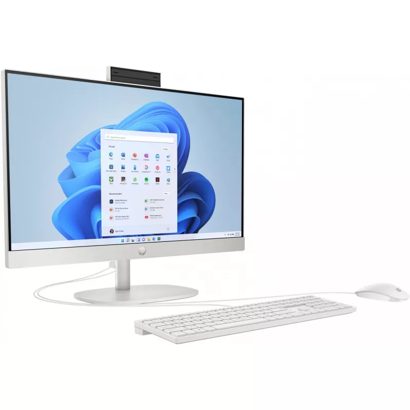 HP 24-cr0009ng AMD Ryzen™ 3 7320U 60,5 cm (23.8) 1920 x 1080 Pixel viskas viename kompiuteris 8 GB LPDDR5-SDRAM 512 GB SSD „Windows 11 Home“ Wi-Fi 6 (802.11ax) Balta (A04VWEA#ABD)
