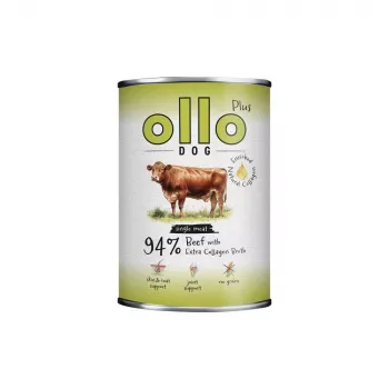 Ollo Plus Kolagen Beef 400g šunų ėdalo skardinė