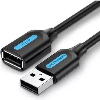 USB 2.0 ilgintuvo kabelis vyriška–moteriška jungtis Vention CBIBG 1,5 m — juodas