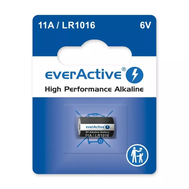 Automobilio nuotolinio valdymo pultelio baterija everActive 11A LR1016 MN11 6V šarminė, mygtukinė 10,3×16 mm, 1 vnt.