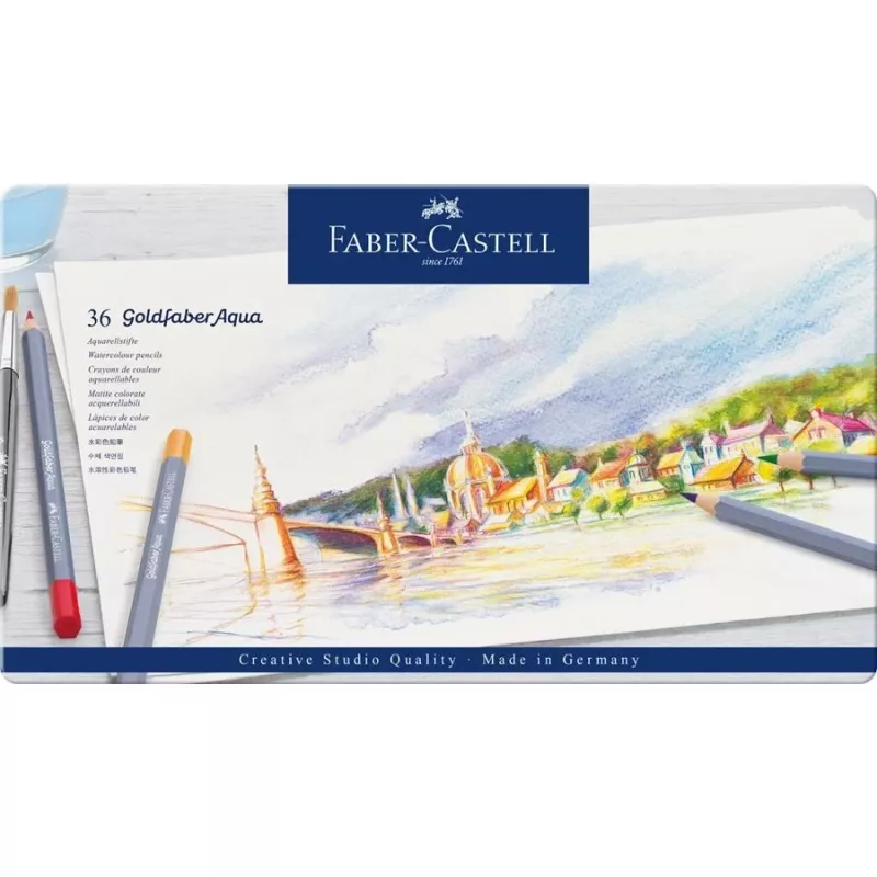 Spalvoti pieštukai Faber-Castell Goldfaber Aqua 36 vnt.