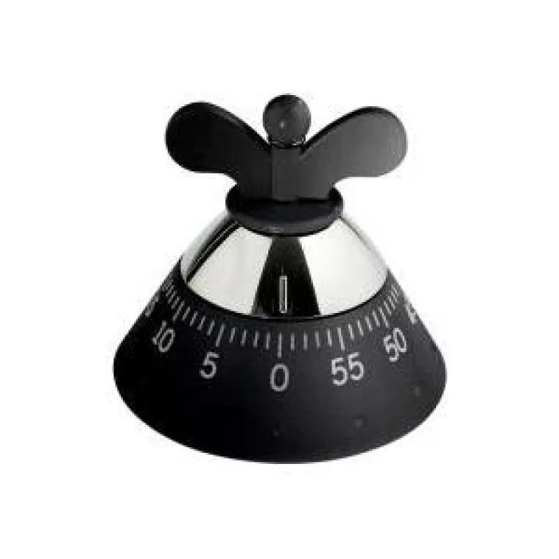 Virtuvės laikmatis Alessi A09 B juodas 120 mm x 120 mm x 90 mm