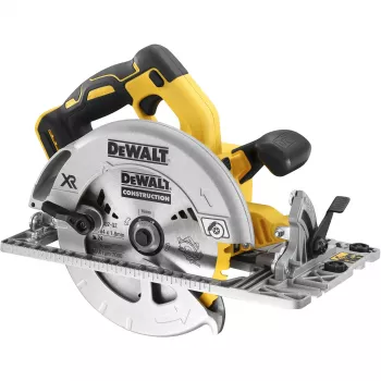 Akumuliatorinis diskinis pjūklas DeWALT DCS572NT — 18 V ličio jonų, bešepetėlis, 184 mm diskas, 58 mm pjūvio gylis (90°), 57° nuožulnumas